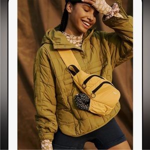 Free People Movement Pippa Packable Pullover Puffer in Dusted Military